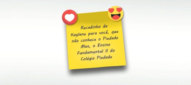 Recadinho da Kaylane para você, que não conhece o Piedade Max! Recadinho da Kaylane para você, que não conhece o Piedade Max!